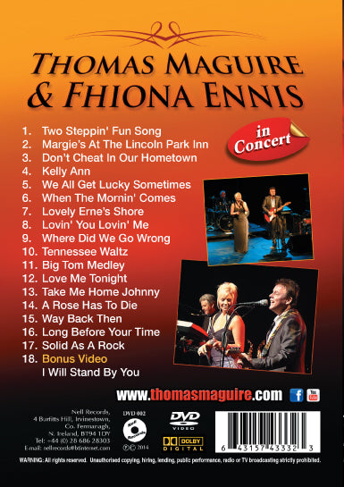 DVD - In Concert At The Ardhowen Theatre - Thomas Maguire & Fhiona Ennis